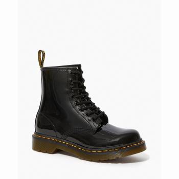 Dr Martens Női 1460 Patent Bőr Lace Up Bakancs Fekete